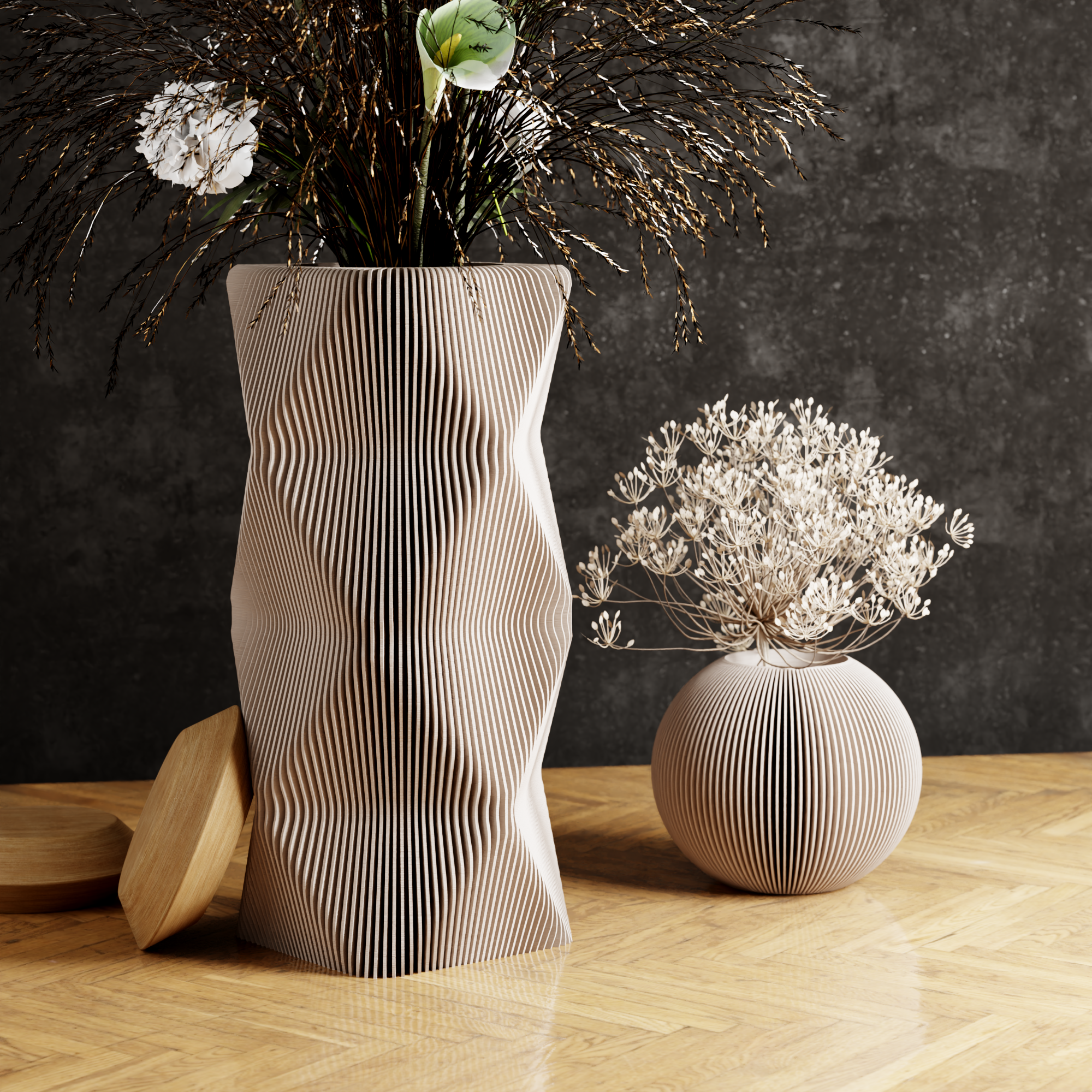 MOUNTAIN Vase: Muted White / With Insert