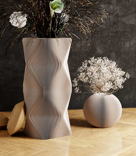 MOUNTAIN Vase: Muted White / With Insert