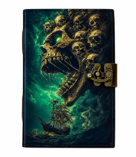 Halloween Tarot Handmade Leather Journal for Spiritual Shops