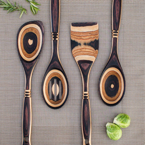 12" Natural Pakka Corner Spoon