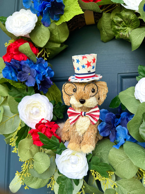 Patriotic Puppy Wreath