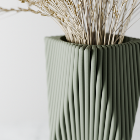 TIDES Vase: Muted Green / With Insert