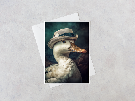 Vintage Dapper Duck Greeting Card – 5x7