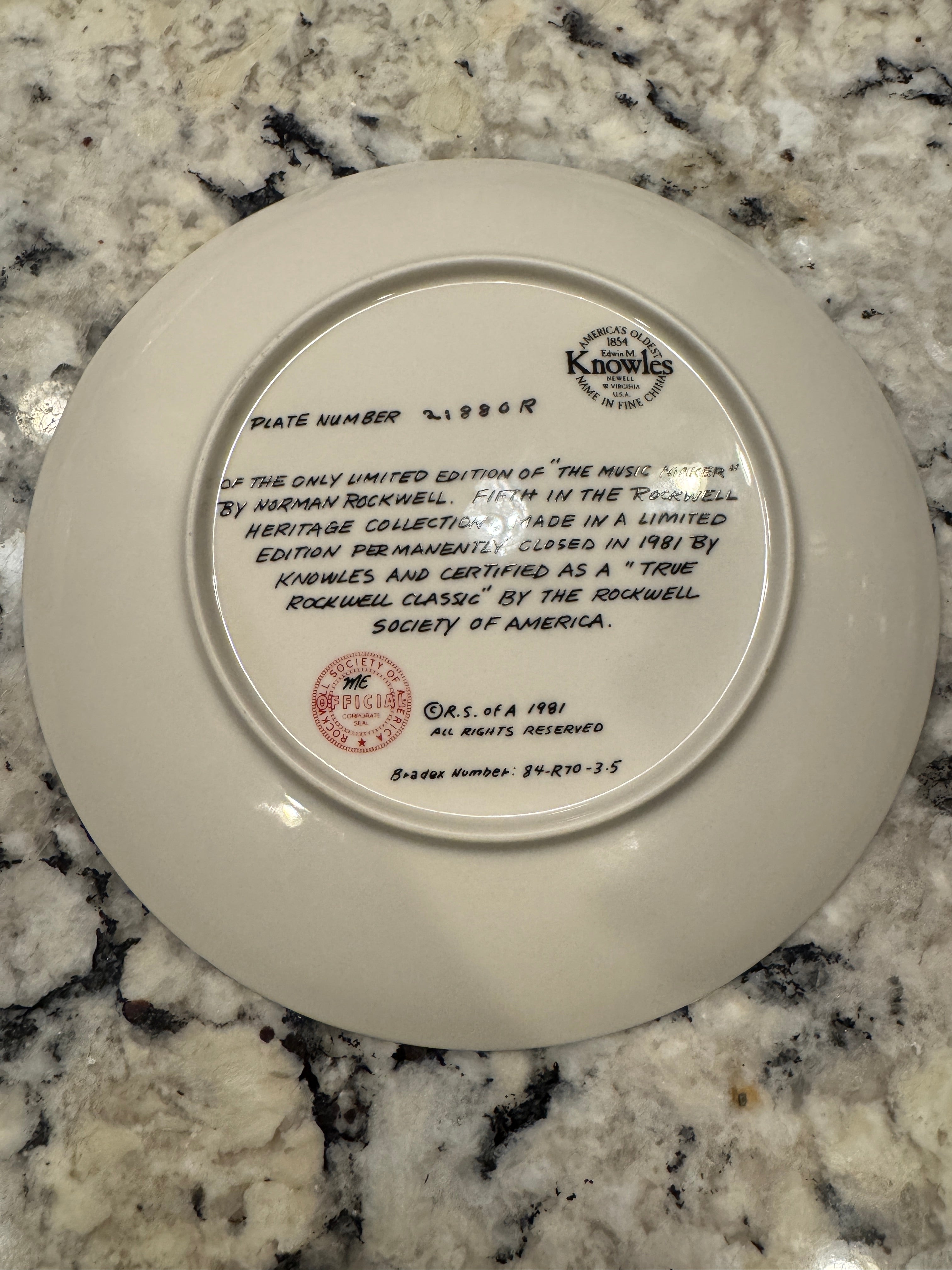 Vintage Norman Rockwell Plate 
