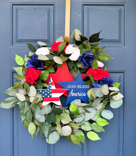 God Bless America Wreath