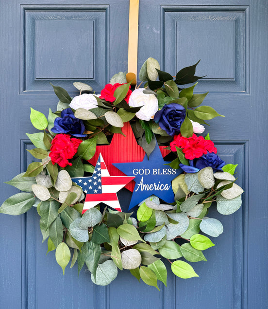 God Bless America Wreath