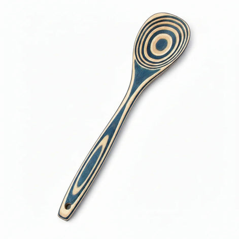 12" Denim Blue Pakka Wood Corner Spoon