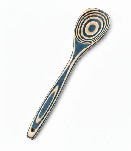 12" Denim Blue Pakka Wood Corner Spoon