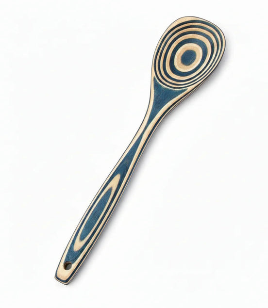 12" Denim Blue Pakka Wood Corner Spoon