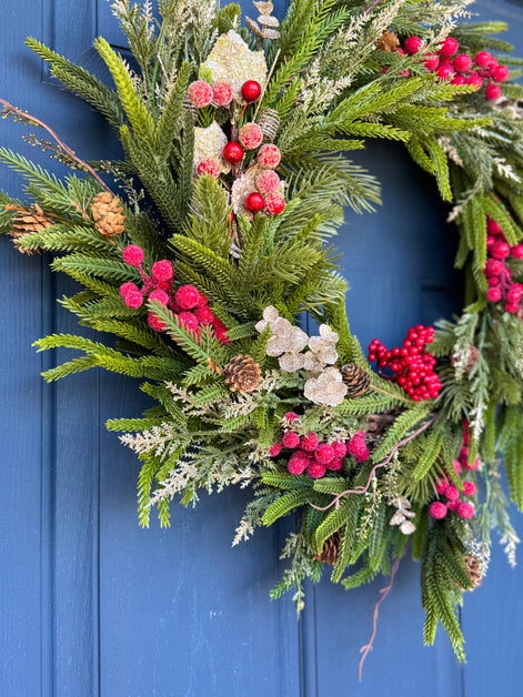 Red Berry Evergreen Holiday Wreath