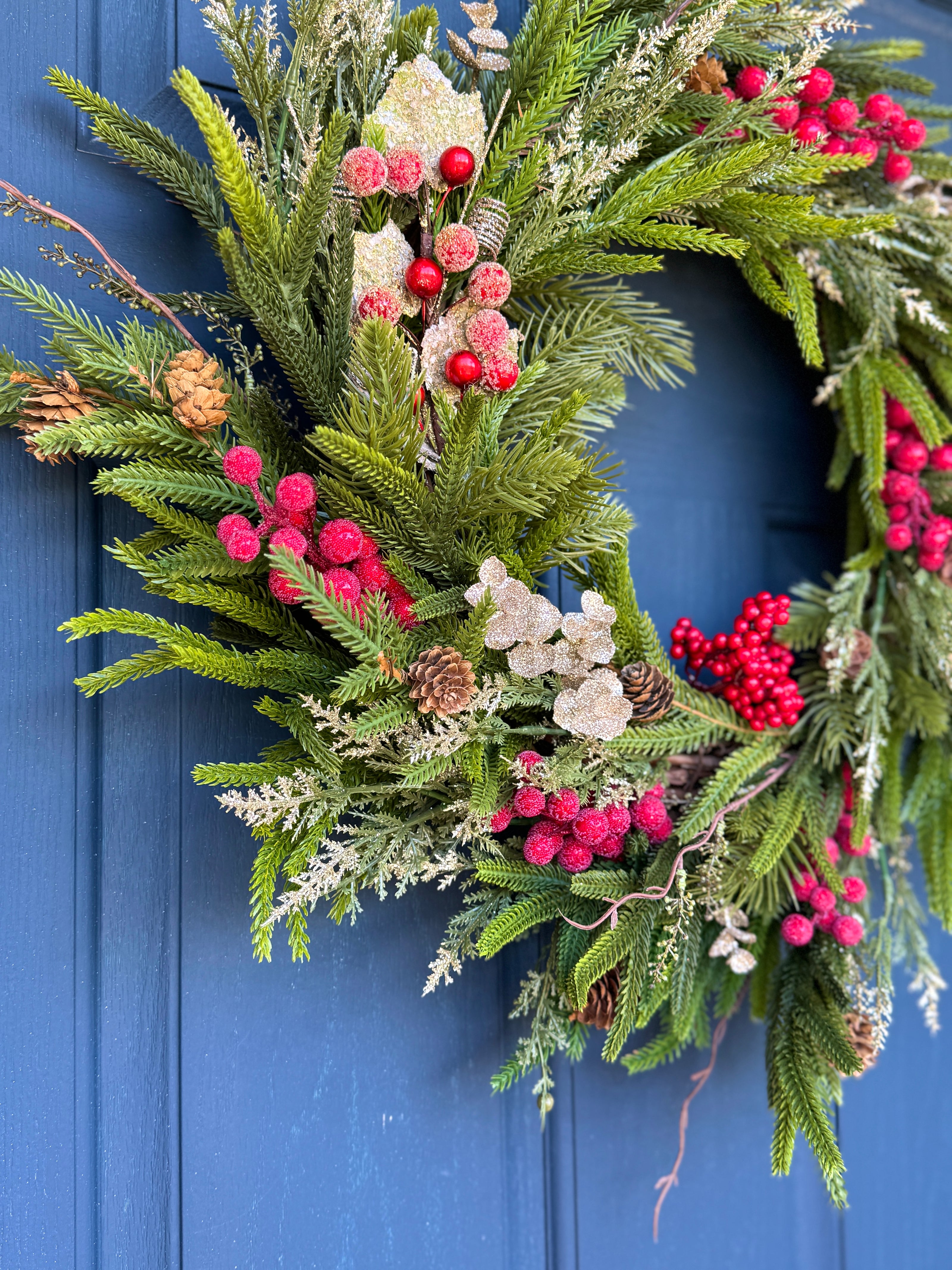 Red Berry Evergreen Holiday Wreath