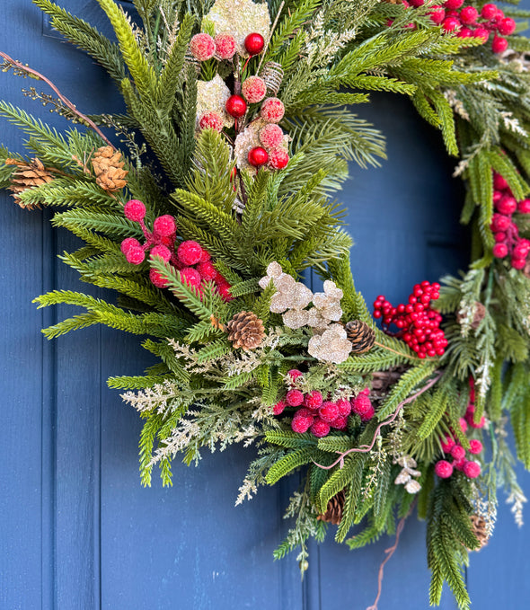 Red Berry Evergreen Holiday Wreath