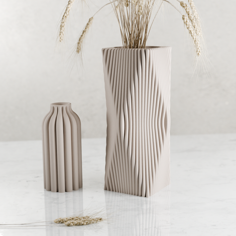 MOUNTAIN Vase: Muted White / With Insert