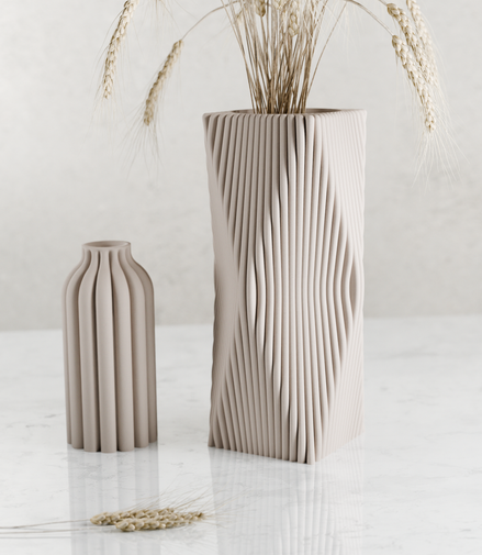 MOUNTAIN Vase: Muted White / With Insert