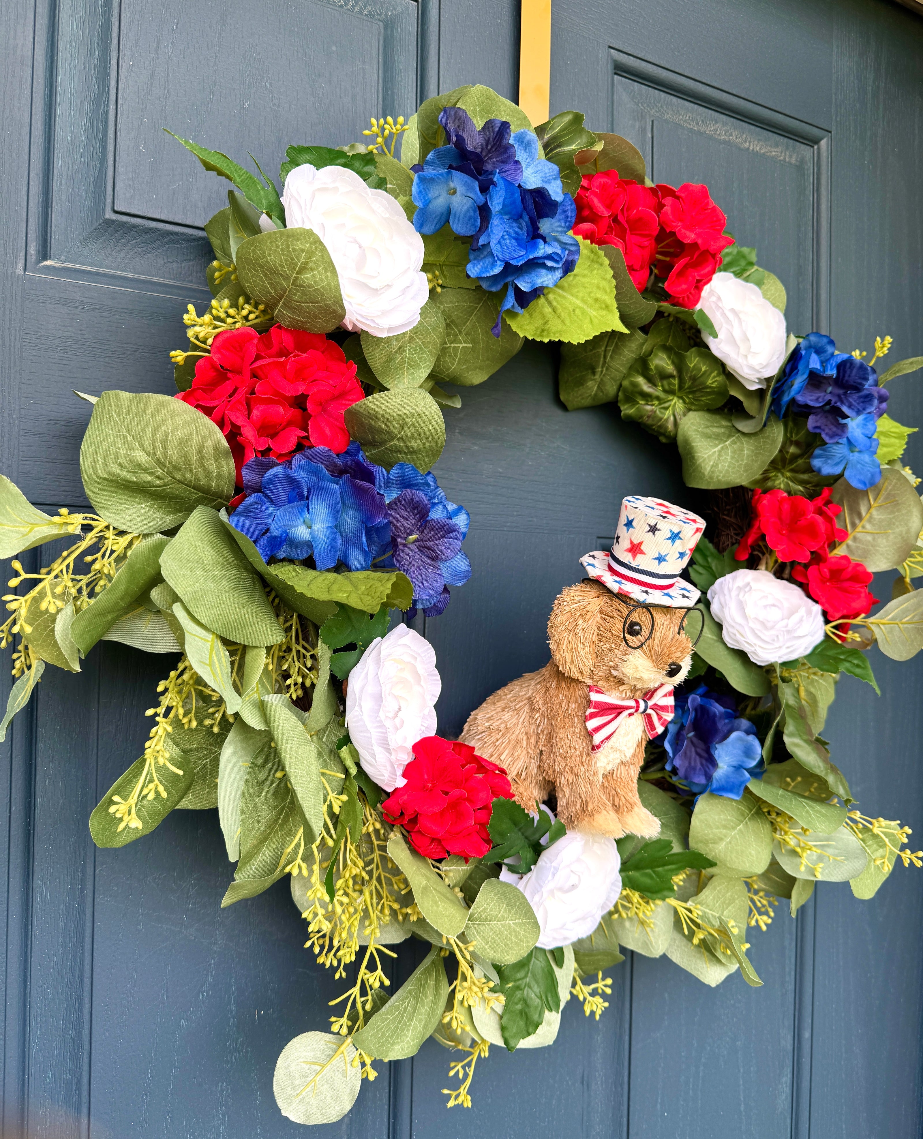 Patriotic Puppy Wreath