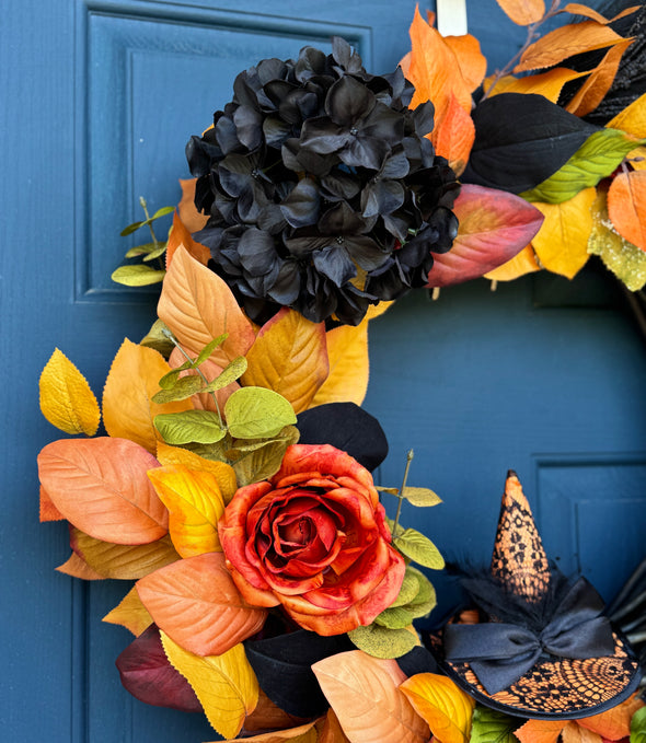 Fall Harvest Witch Hat Wreath