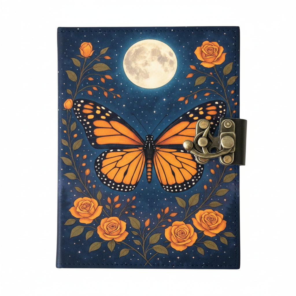 Butterfly Celtic Grimoire Leather Journal Notebook Diary