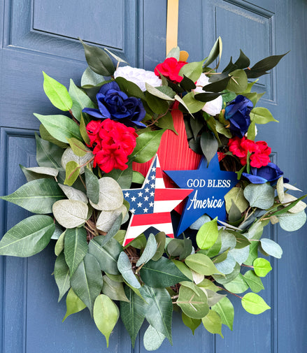 God Bless America Wreath