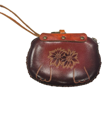 Handmade Leather Bulldog Coin Purse Wallet