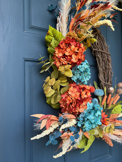 Teal Pumpkin Harvest Wreath