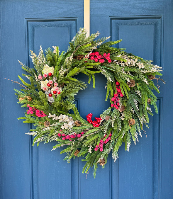 Red Berry Evergreen Holiday Wreath