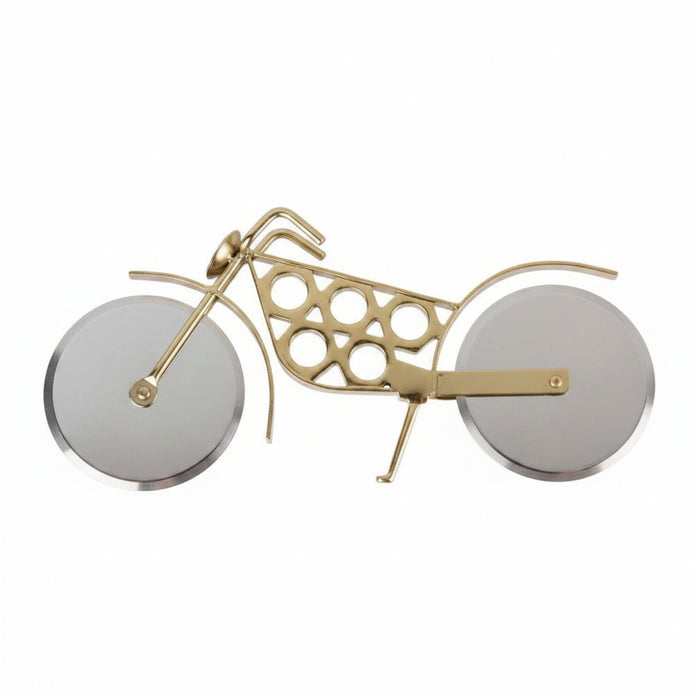 Motorcycle Pizza Cutter with Stand