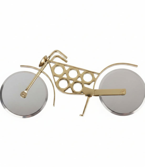 Motorcycle Pizza Cutter with Stand