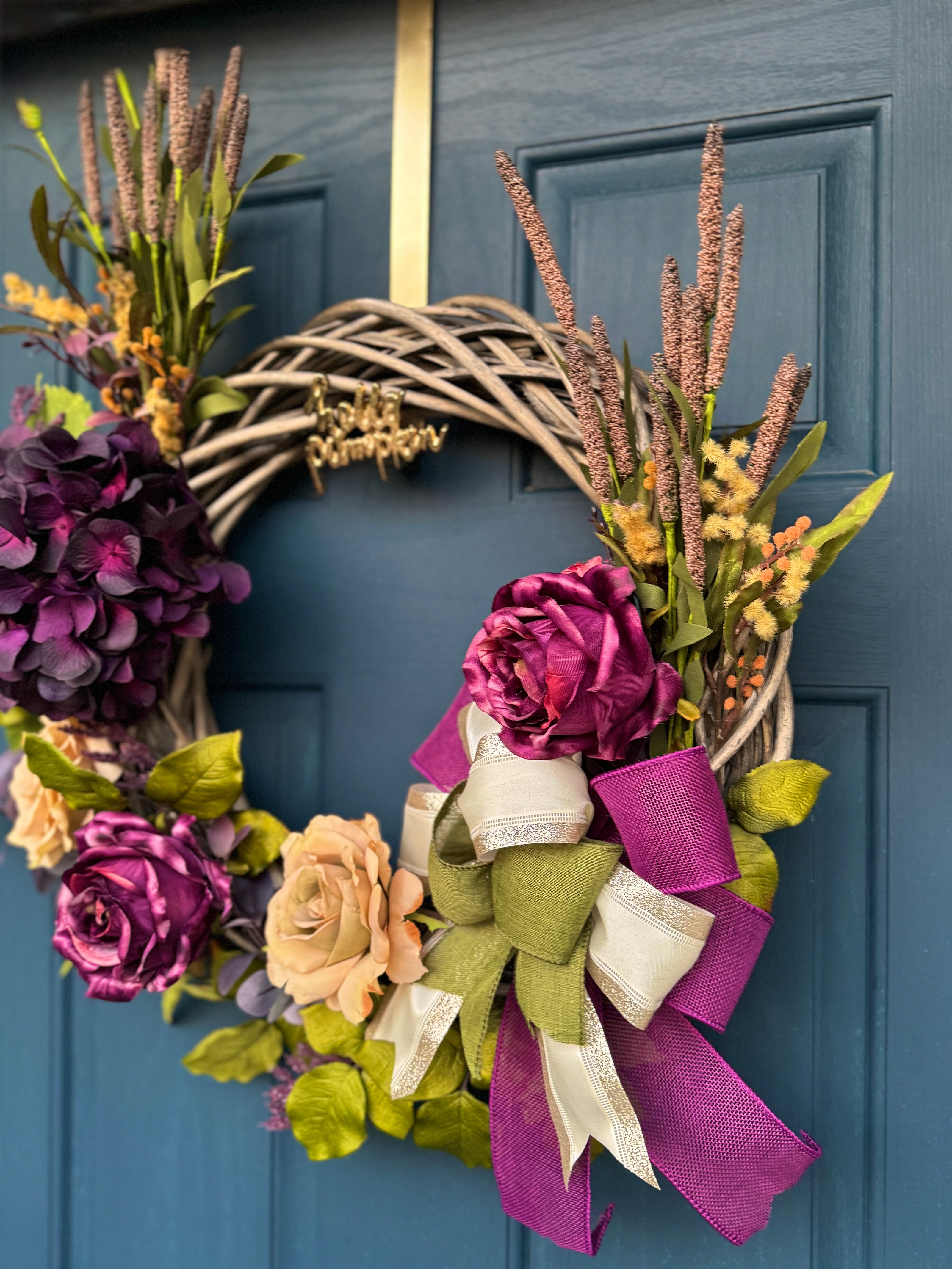 Luxury Purple Hydrangea Wreath