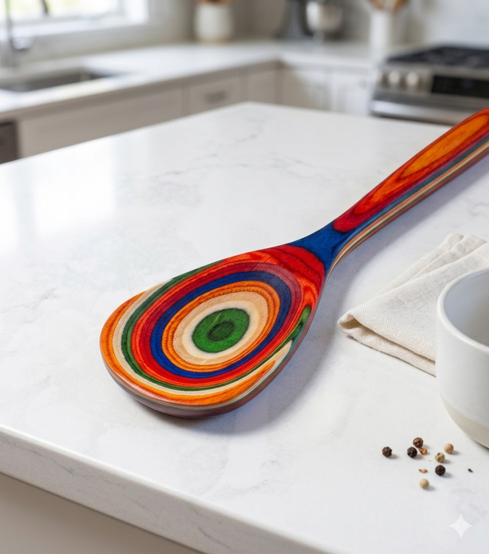 Baltique® Marrakesh Colorful Wooden Cooking Spoon, 12.5