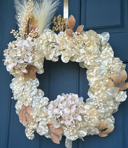 Hydrangea Iridescent Wreath