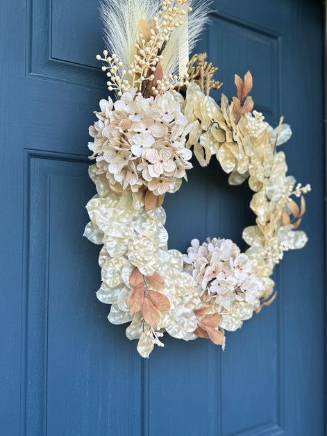 Hydrangea Iridescent Wreath