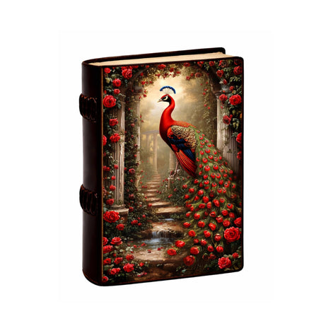 Peacock Leather Journal Vintage Celtic Grimoire Book Cover