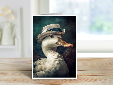 Vintage Dapper Duck Greeting Card – 5x7