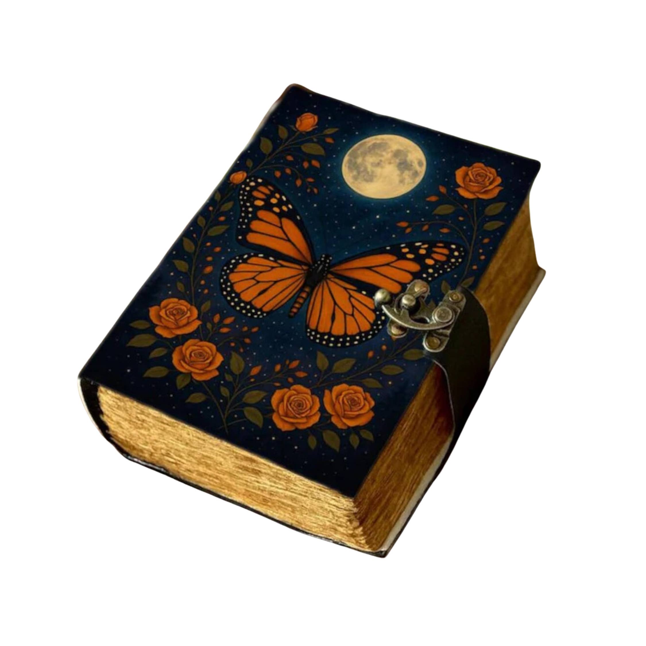 Butterfly Celtic Grimoire Leather Journal Notebook Diary