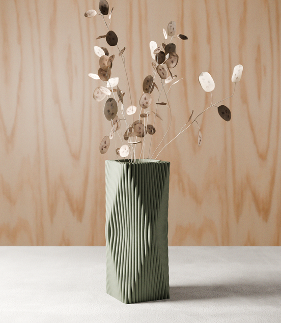 TIDES Vase: Muted Green / With Insert